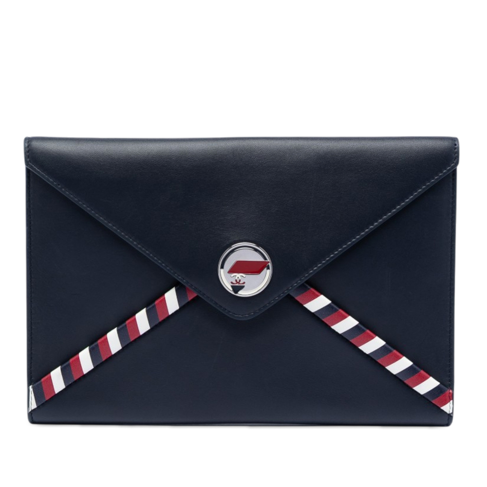 Pre-Loved Chanel Lambskin Airlines Envelope Clutch